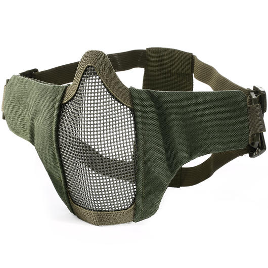 WoSport WST Glory Airsoft Gittermaske Lower Face oliv Bild 1