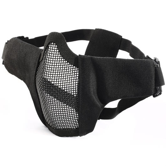 WoSport WST Airsoft Gittermaske Lower Face schwarz Bild 1