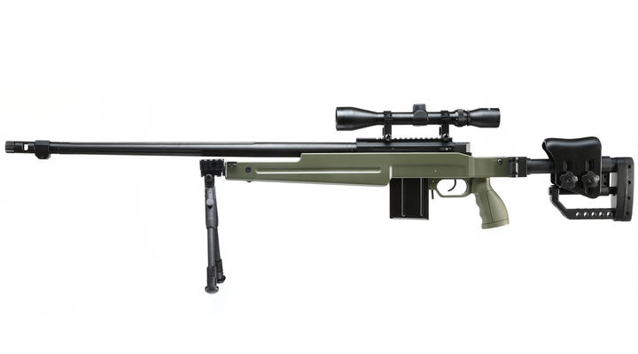 Well MB4415D Elite Tactical Snipergewehr inkl. Zweibein / Zielfernrohr Springer 6mm BB oliv Bild 1