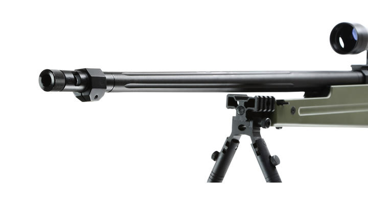 Well MB4415D Elite Tactical Snipergewehr inkl. Zweibein / Zielfernrohr Springer 6mm BB oliv Bild 6