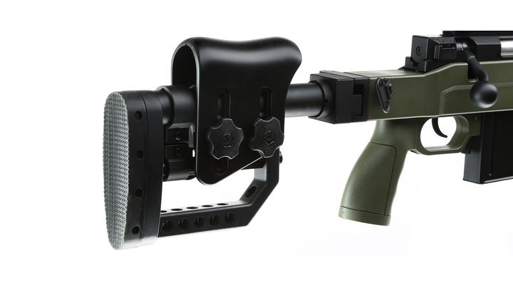 Well MB4415D Elite Tactical Snipergewehr inkl. Zweibein / Zielfernrohr Springer 6mm BB oliv Bild 9