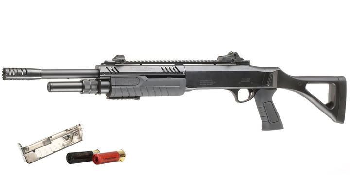 BO Manufacture Fabarm STF12 18 Zoll Ressort Shotgun Springer 6mm BB schwarz