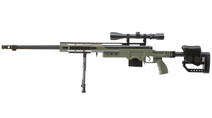Well MB4411D MSR Snipergewehr inkl. Zweibein / Zielfernrohr Springer 6mm BB oliv Bild 1