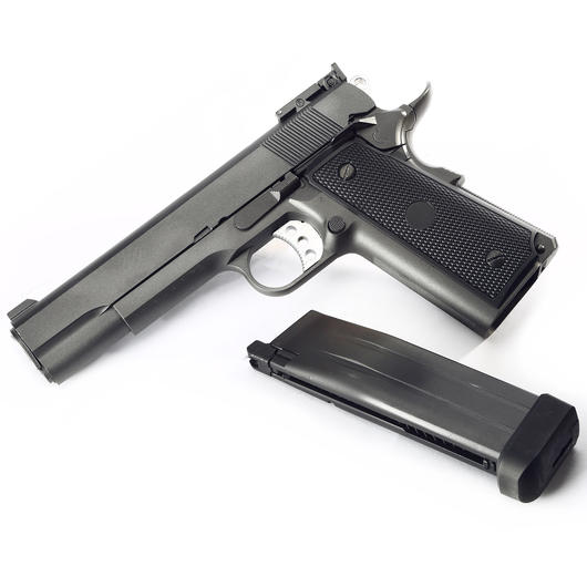 Ersatzteilset Well M1911 Hi-Capa 5.1 TAC1 Vollmetall CO2 Blowback 6mm BB grau Bild 4