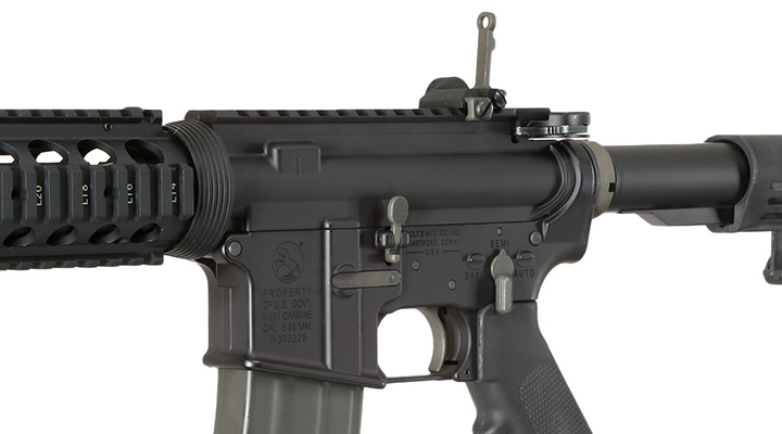 GHK Colt M4A1 Sopmod V2 14.5 Zoll Vollmetall Gas-Blow-Back 6mm BB schwarz Bild 7