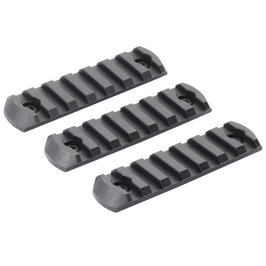 ASG M-Lok 21mm Polymer-Schienen Set 7 Slots / 80mm (3 Stck) schwarz