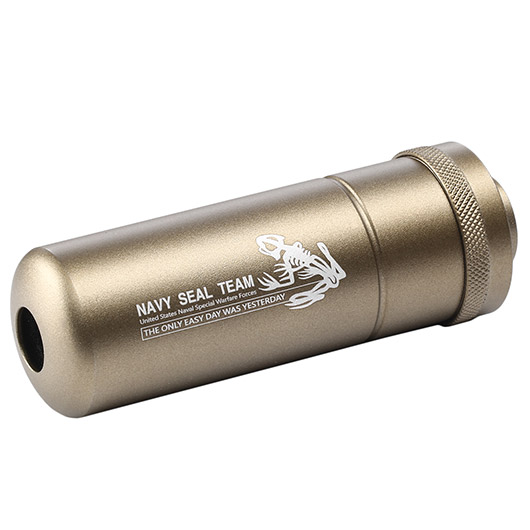 G&G Navy Seal Skull Frog Alumininium Suppressor 14mm- Desert Tan