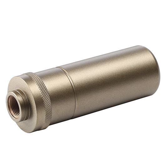 G&G Navy Seal Skull Frog Alumininium Suppressor 14mm- Desert Tan Bild 1