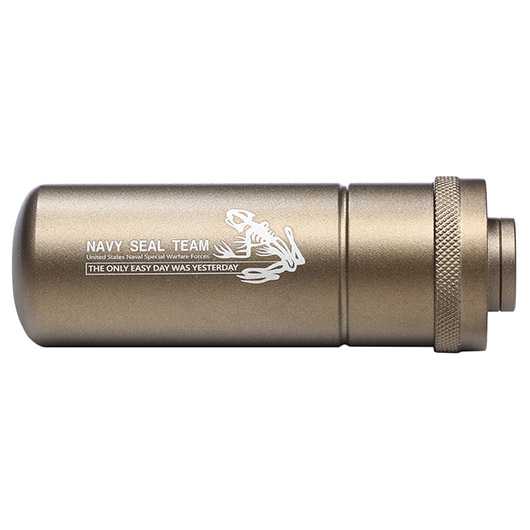 G&G Navy Seal Skull Frog Alumininium Suppressor 14mm- Desert Tan Bild 2