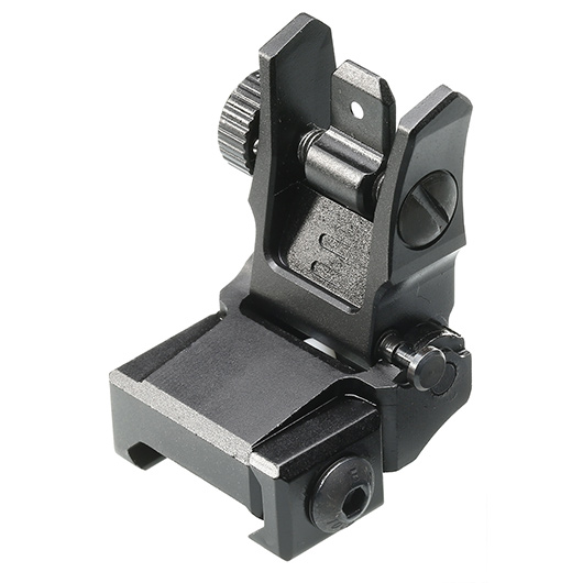 UTG Tactical Low Profile Flip-Up Rear Sight f. 21mm Schienen schwarz