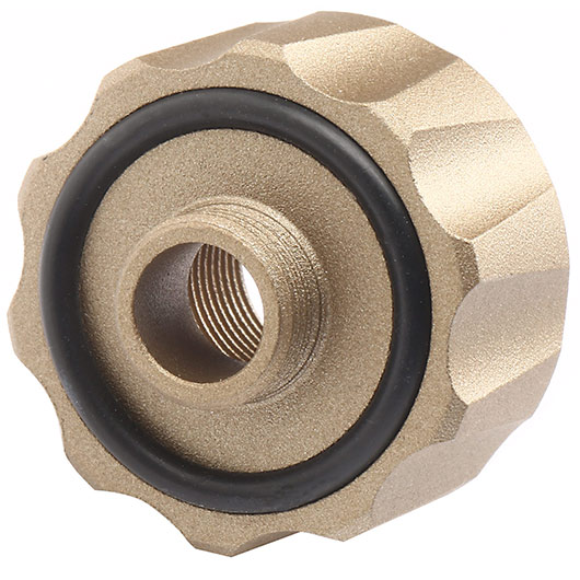 G&G Battle Owl Tracer Silencer Adapter 14mm- auf 12mm- Desert Tan