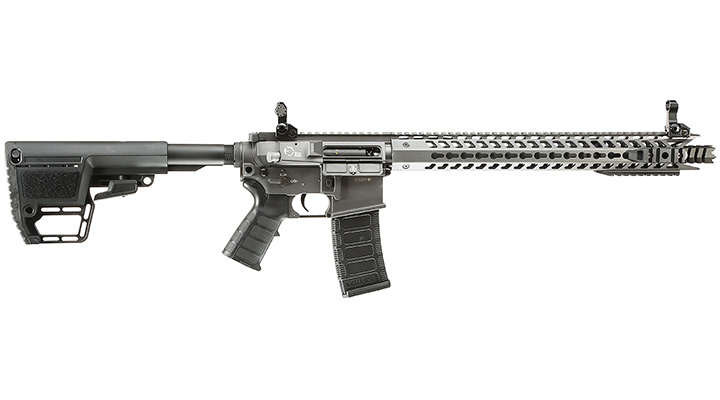 King Arms M4 TWS KeyMod Dinosaur Elite Vollmetall S-AEG 6mm BB Urban Grey Bild 2
