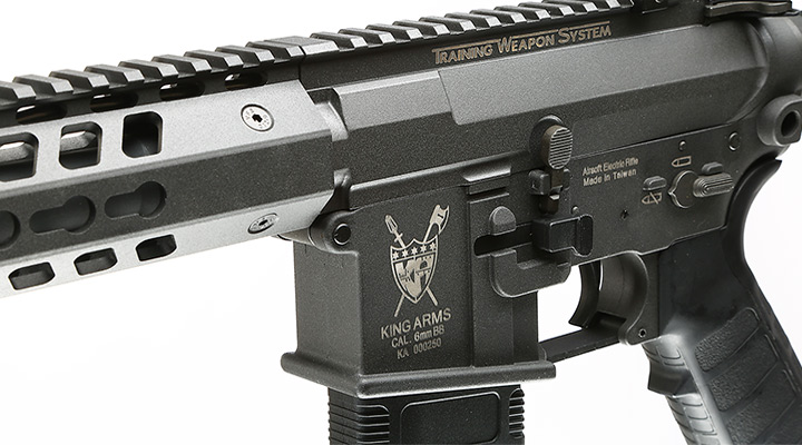 King Arms M4 TWS KeyMod Dinosaur Elite Vollmetall S-AEG 6mm BB Urban Grey Bild 6
