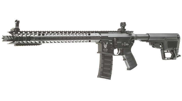 King Arms M4 TWS KeyMod Dinosaur Elite Vollmetall S-AEG 6mm BB schwarz Bild 1