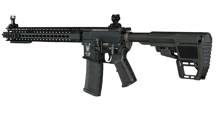 King Arms M4 TWS KeyMod Dinosaur Elite Vollmetall S-AEG 6mm BB schwarz Bild 11