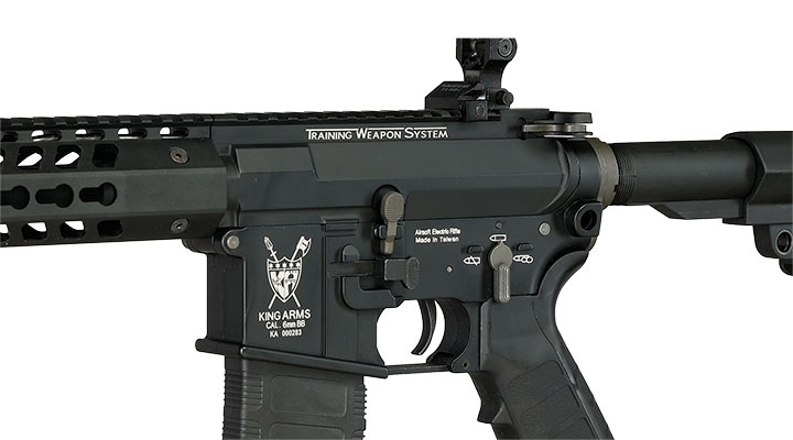 King Arms M4 TWS KeyMod Dinosaur Elite Vollmetall S-AEG 6mm BB schwarz Bild 8