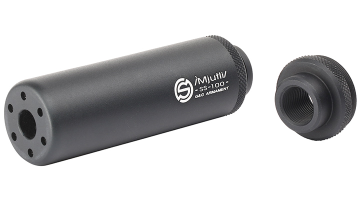 G&G SS-100 Alumininium Mock Suppressor 14mm- / 14mm+ schwarz