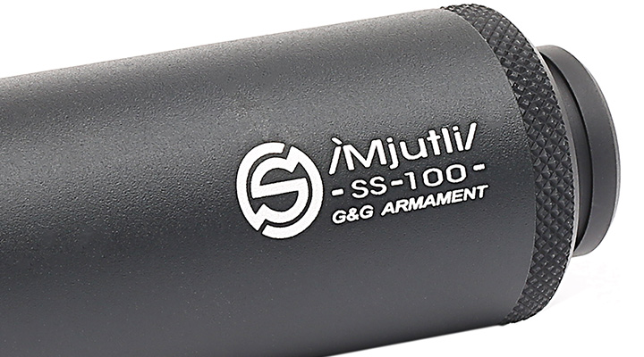 G&G SS-100 Alumininium Mock Suppressor 14mm- / 14mm+ schwarz Bild 4