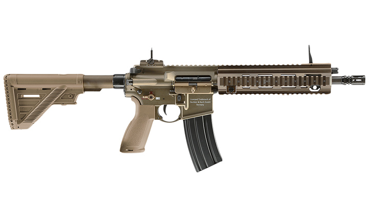 Versandrcklufer VFC Heckler & Koch HK416 A5 Next Generation Mosfet Vollmetall S-AEG 6mm BB RAL 8000 grnbraun Bild 2