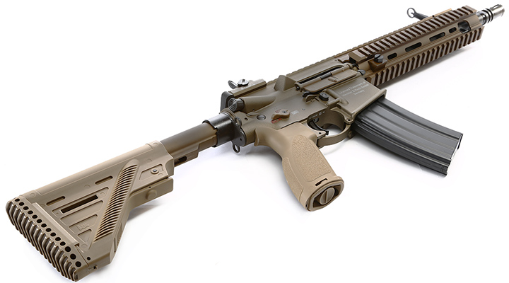 Versandrcklufer VFC Heckler & Koch HK416 A5 Next Generation Mosfet Vollmetall S-AEG 6mm BB RAL 8000 grnbraun Bild 4