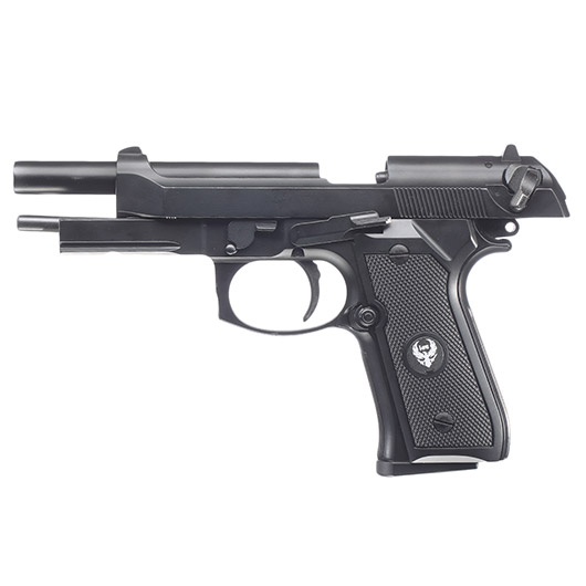 HFC M92A1 Airsoftpistole Vollmetall GBB 6mm BB schwarz inkl. Pistolenkoffer Bild 2