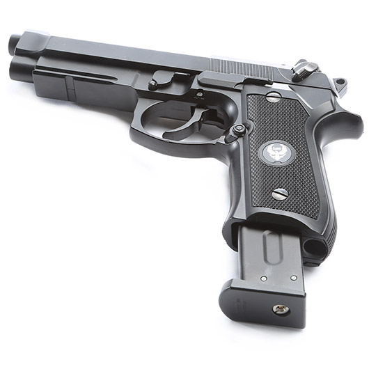HFC M92A1 Airsoftpistole Vollmetall GBB 6mm BB schwarz inkl. Pistolenkoffer Bild 5