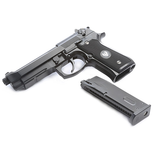 HFC M92A1 Airsoftpistole Vollmetall GBB 6mm BB schwarz inkl. Pistolenkoffer Bild 6