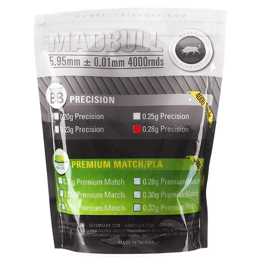 MadBull Perfect Precision BBs 0.28g 4.000er Beutel wei Airsoftkugeln Bild 1