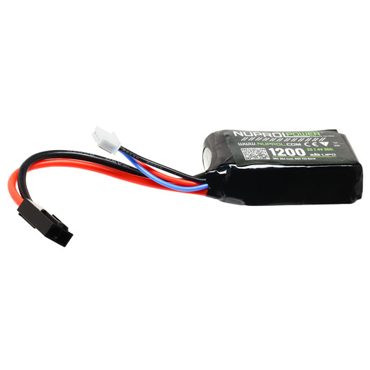 Nuprol Power Series LiPo Akku 7,4V 1200mAh 30C / 60C AN/PEQ-15 Type m. Mini-Tam Anschluss Bild 1