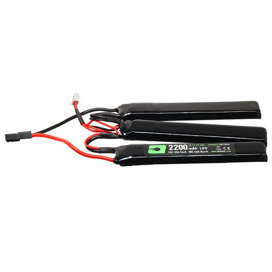 Nuprol Power Series LiPo Akku 11,1V 2200mAh 15C / 30C Tri-Nunchuck-Type m. Mini-Tam Anschluss Bild 1