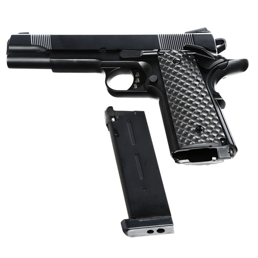 Nuprol Raven M1911 MEU Vollmetall GBB 6mm BB schwarz Bild 6