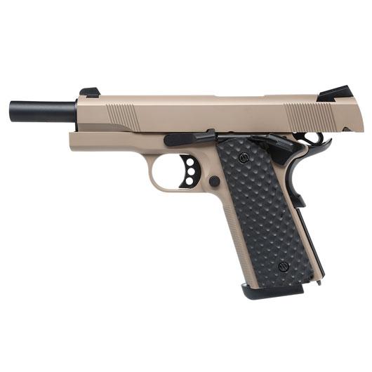 Nuprol Raven M1911 MEU Vollmetall GBB 6mm BB Tan Bild 2