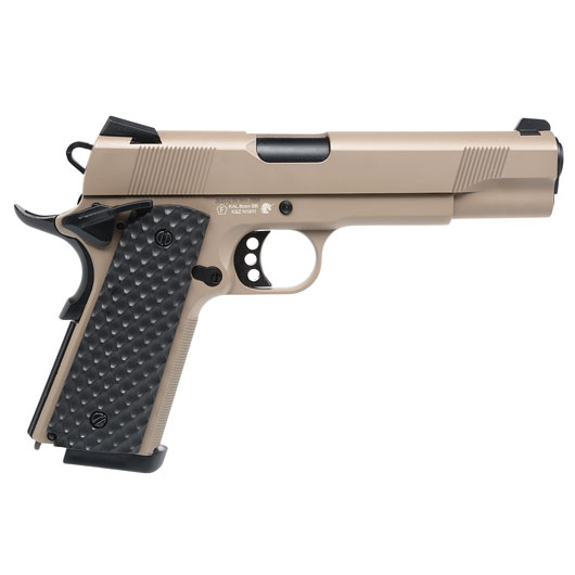 Nuprol Raven M1911 MEU Vollmetall GBB 6mm BB Tan Bild 3