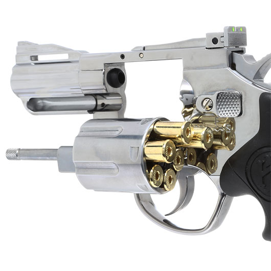 KLI Titan 2,5 Zoll Revolver Vollmetall CO2 6mm BB Chrome-Finish Bild 4