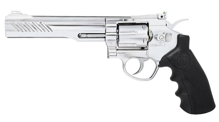 KLI Titan 6 Zoll Revolver Vollmetall CO2 6mm BB Chrome-Finish Bild 1