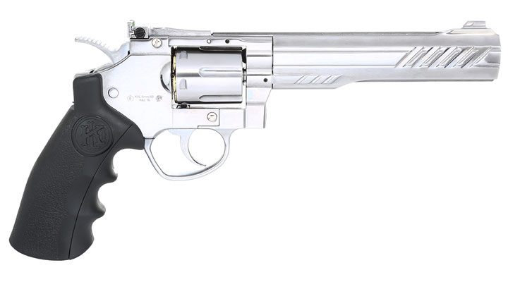 KLI Titan 6 Zoll Revolver Vollmetall CO2 6mm BB Chrome-Finish Bild 2