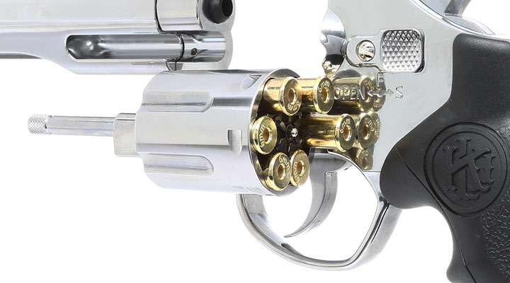 KLI Titan 6 Zoll Revolver Vollmetall CO2 6mm BB Chrome-Finish Bild 4