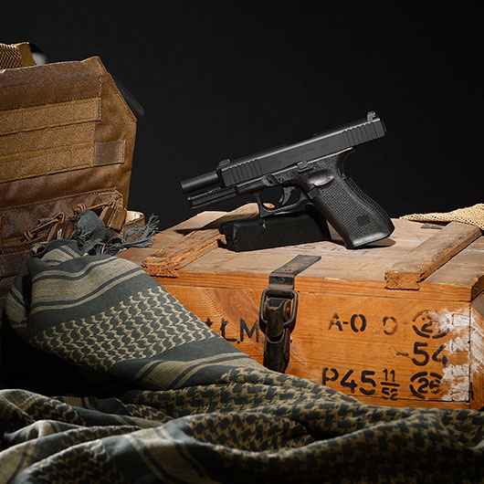 Glock 17 Gen. 5 Airsoft mit Metallschlitten GBB 6mm BB schwarz Bild 1