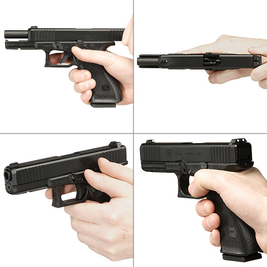 Glock 17 Gen. 5 Airsoft mit Metallschlitten GBB 6mm BB schwarz Bild 7