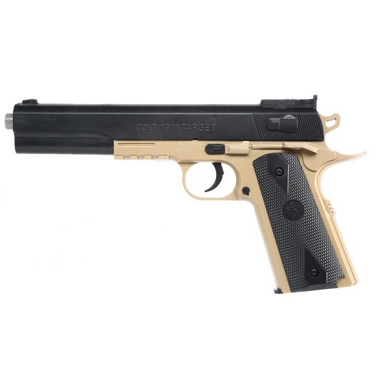 Cybergun Colt 1911 Target Kit inkl. Holster Springer 6mm BB Desert Tan Bild 1
