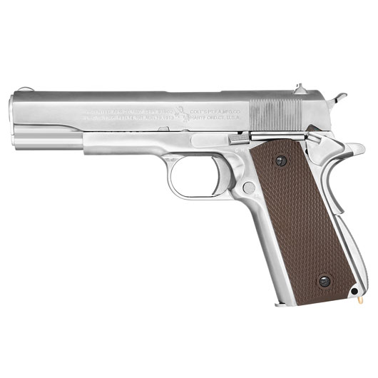 Cybergun / AWC Colt M1911A1 Vollmetall GBB 6mm BB silber Bild 1
