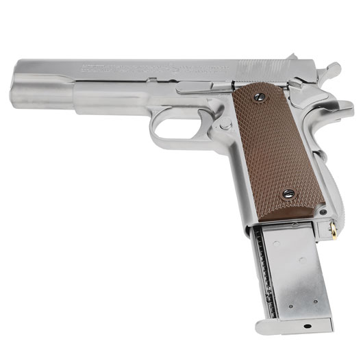 Cybergun / AWC Colt M1911A1 Vollmetall GBB 6mm BB silber Bild 5