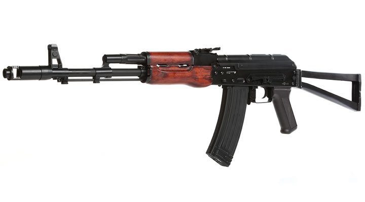 APS AKS-74 Vollmetall Echtholz BlowBack S-AEG 6mm BB schwarz