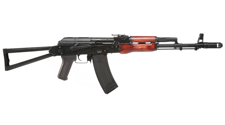 APS AKS-74 Vollmetall Echtholz BlowBack S-AEG 6mm BB schwarz Bild 2