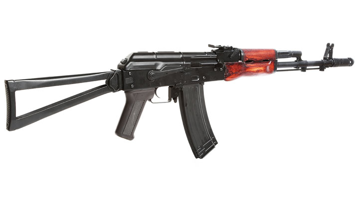 APS AKS-74 Vollmetall Echtholz BlowBack S-AEG 6mm BB schwarz Bild 3