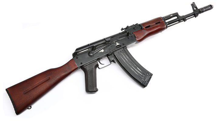 APS AK-74 Vollmetall Echtholz BlowBack S-AEG 6mm BB schwarz - Used Look Edition Bild 4