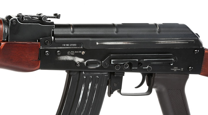 APS AK-74 Vollmetall Echtholz BlowBack S-AEG 6mm BB schwarz - Used Look Edition Bild 6