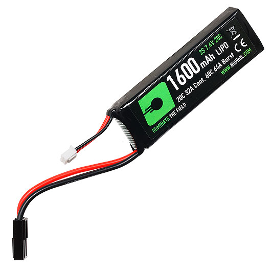 Nuprol Power Series LiPo Akku 7,4V 1600mAh 20C / 40C Small-Type m. Mini-Tam Anschluss