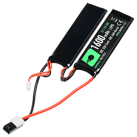 Nuprol Power Series LiPo Akku 7,4V 1600mAh 20C / 40C Nunchuck-Type m. Mini-Tam Anschluss