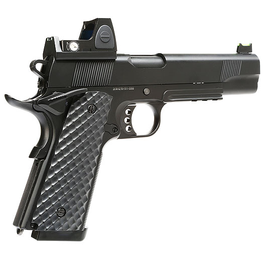 Nuprol Raven M1911 MEU mit HD5141 LPZ Vollmetall GBB 6mm BB schwarz Bild 4